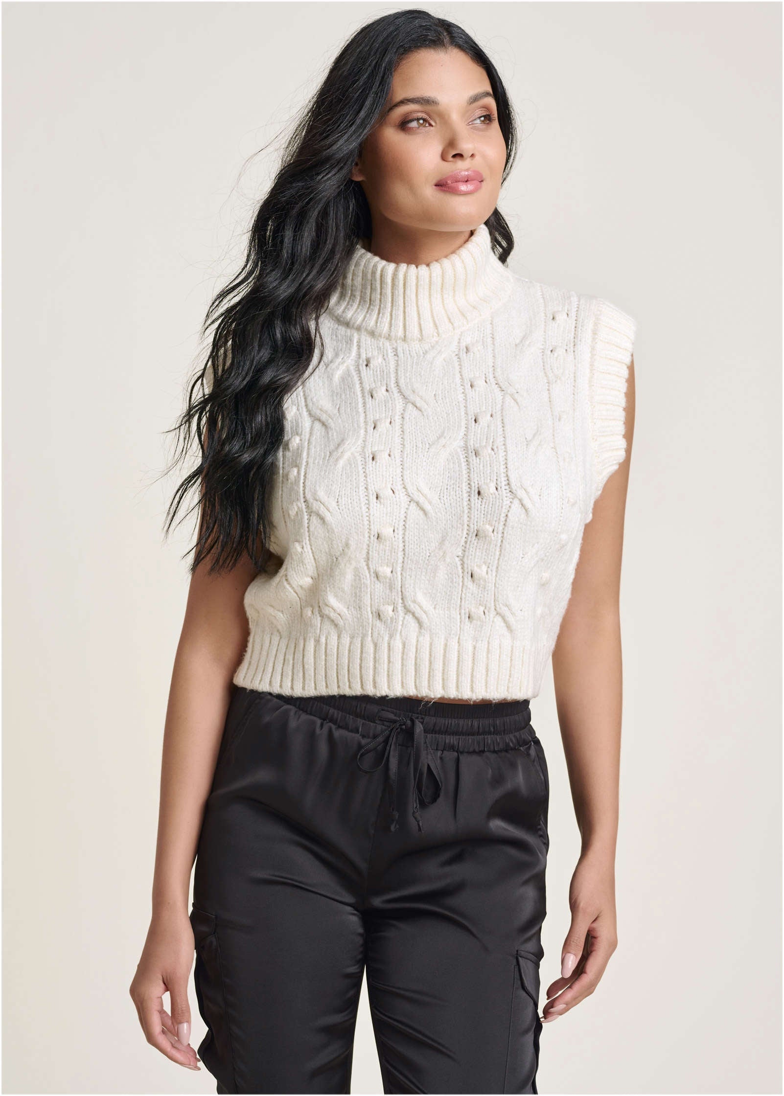 Cable Knit Sweater - Cloud Dancer | Venus Cost Saving
