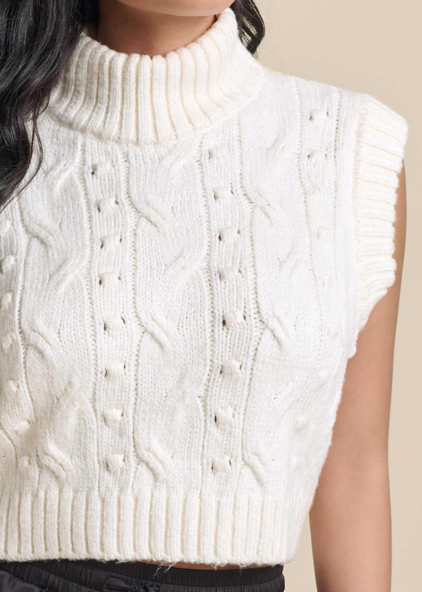 Cable Knit Sweater - Cloud Dancer | Venus Cost Saving