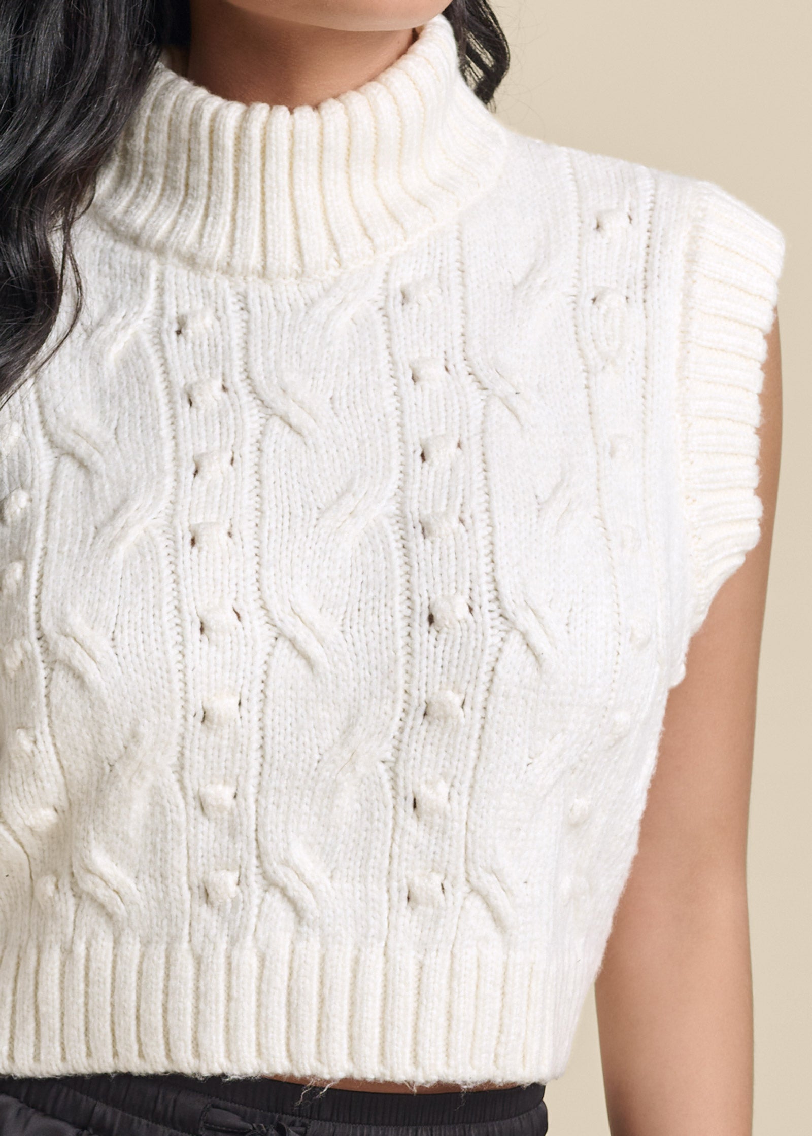 Cable Knit Sweater - Cloud Dancer | Venus Cost Saving