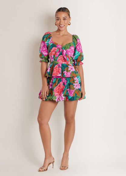 Bubble Mini Skirt Tropic Bouquet | Venus Value