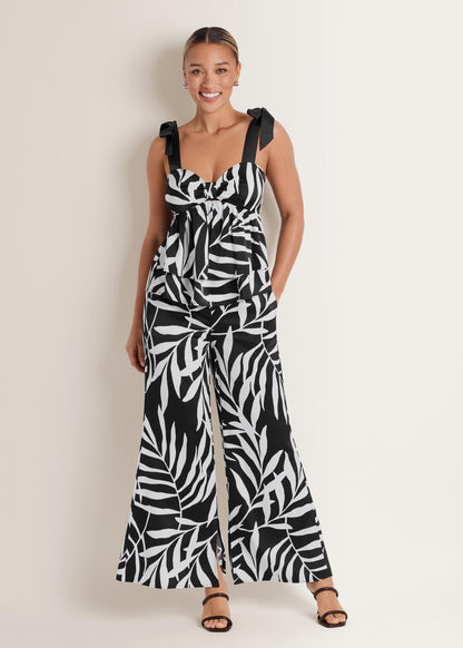 Printed Pant Bicolor Palm | Venus Featured