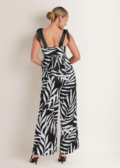 Printed Pant Bicolor Palm | Venus Featured