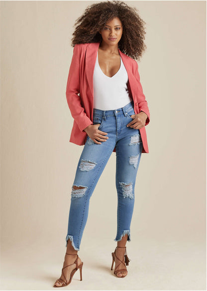 Triangle Hem Jeans - Medium Wash | Venus Limited Edition