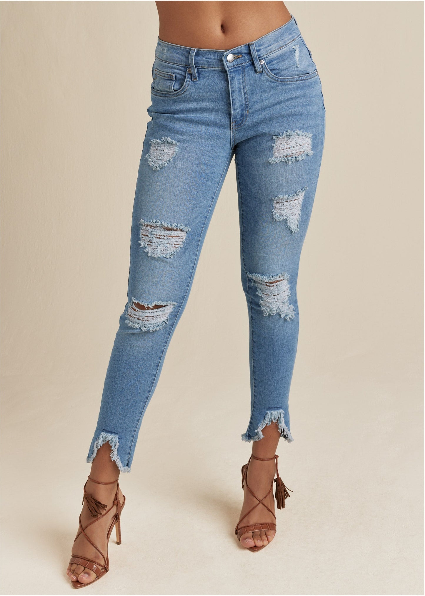 Triangle Hem Jeans - Medium Wash | Venus Limited Edition