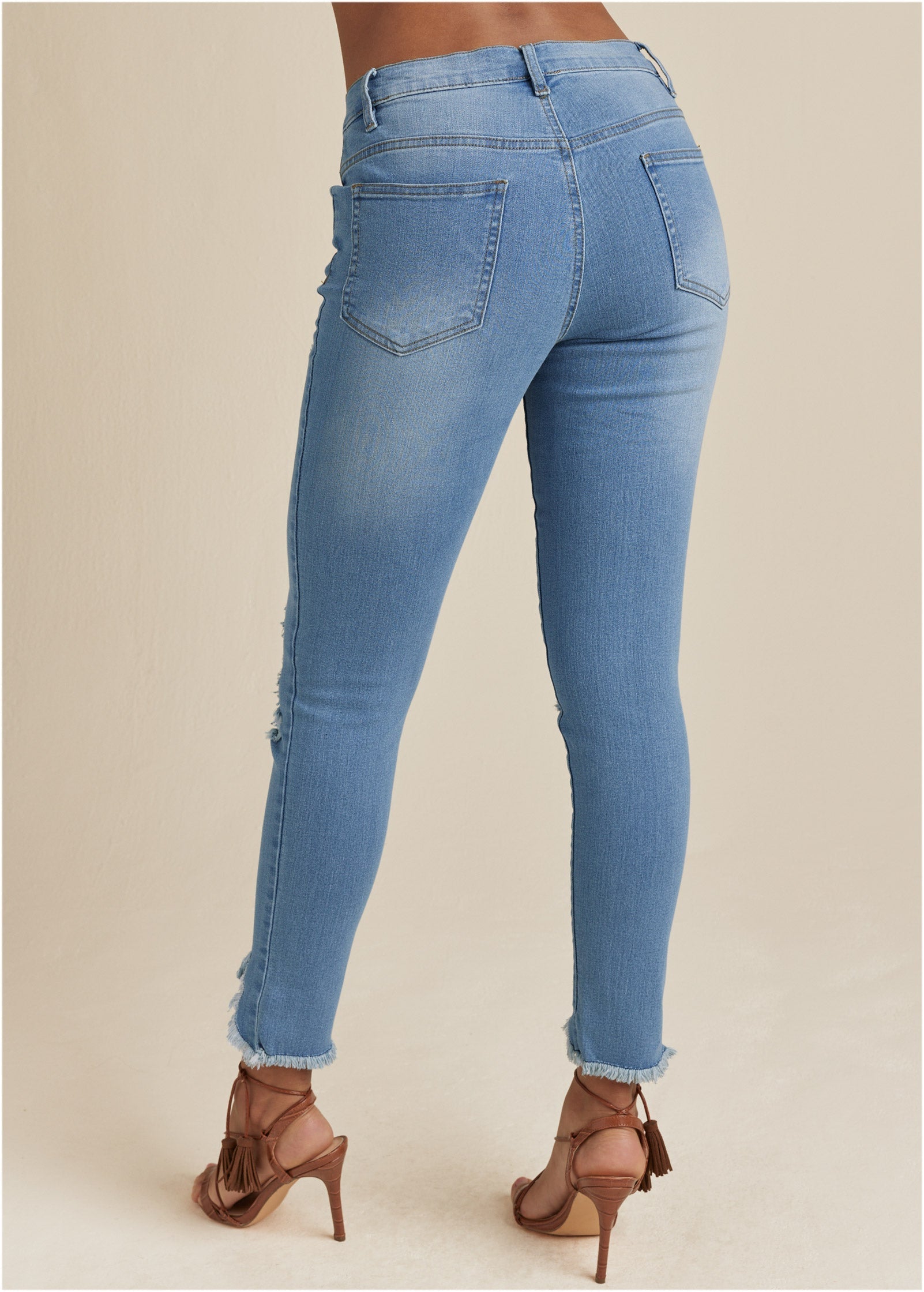 Triangle Hem Jeans - Medium Wash | Venus Limited Edition