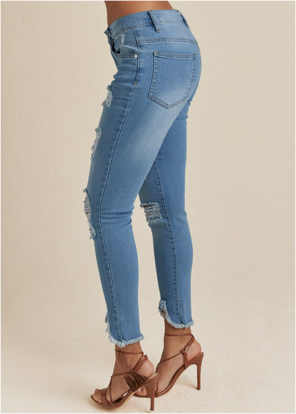 Triangle Hem Jeans - Medium Wash | Venus Limited Edition