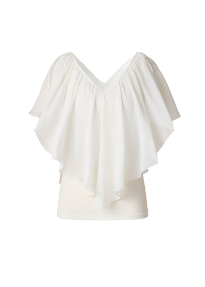 Cold Shoulder Flutter Top Cloud Dancer | Venus Special Offer