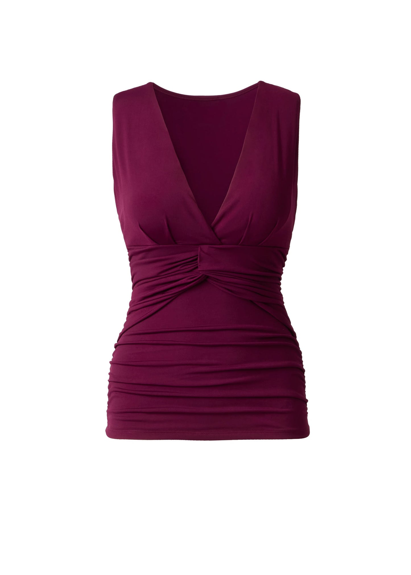 Knot Front Sleeveless Top Rhuebarb | Venus Popular Choice