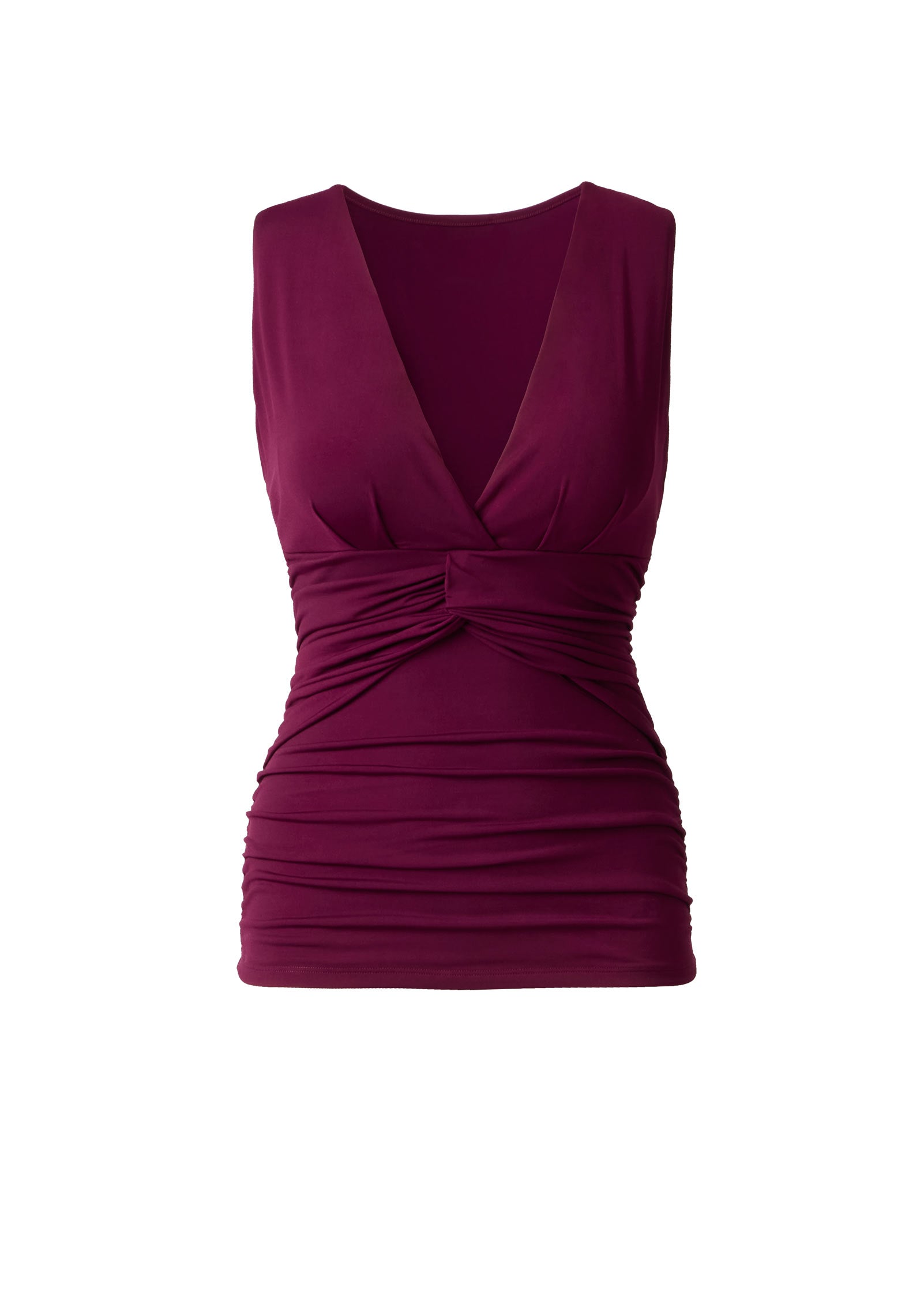 Knot Front Sleeveless Top Rhuebarb | Venus Popular Choice