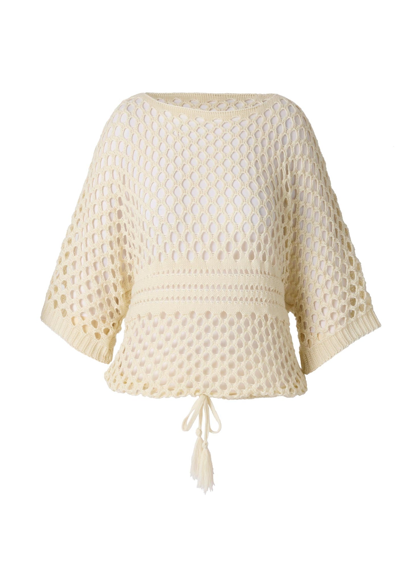 Cotton Open Knit Sweater Cream | Venus Best Seller