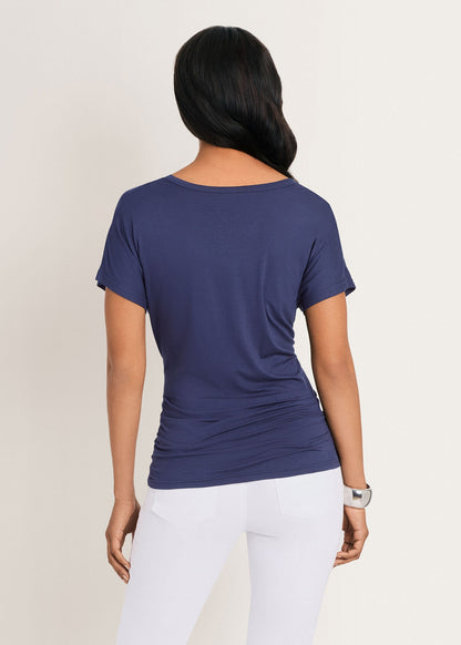 Twisted Knot Detail Tee Black Iris | Venus Limited Edition