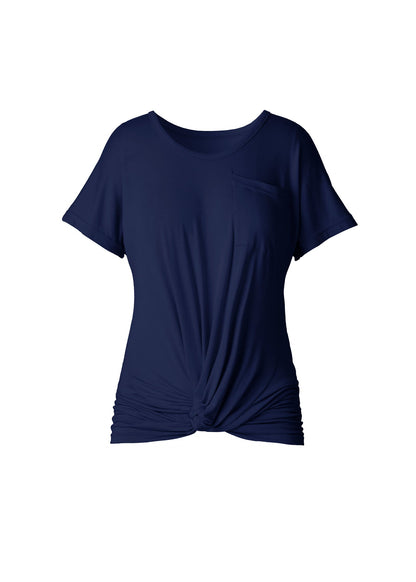 Twisted Knot Detail Tee Black Iris | Venus Limited Edition
