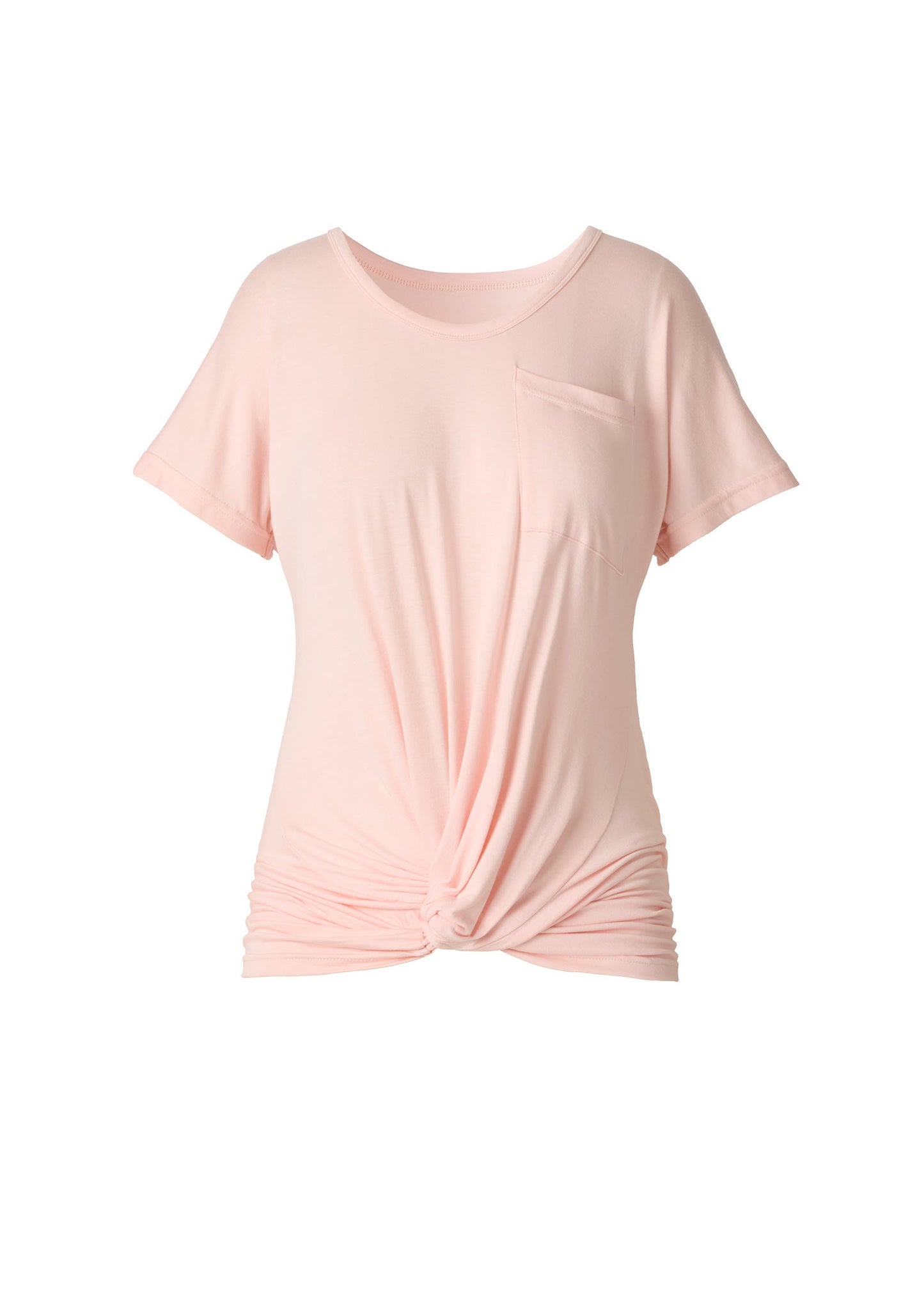 Twisted Knot Detail Tee Pink Salt | Venus Sale