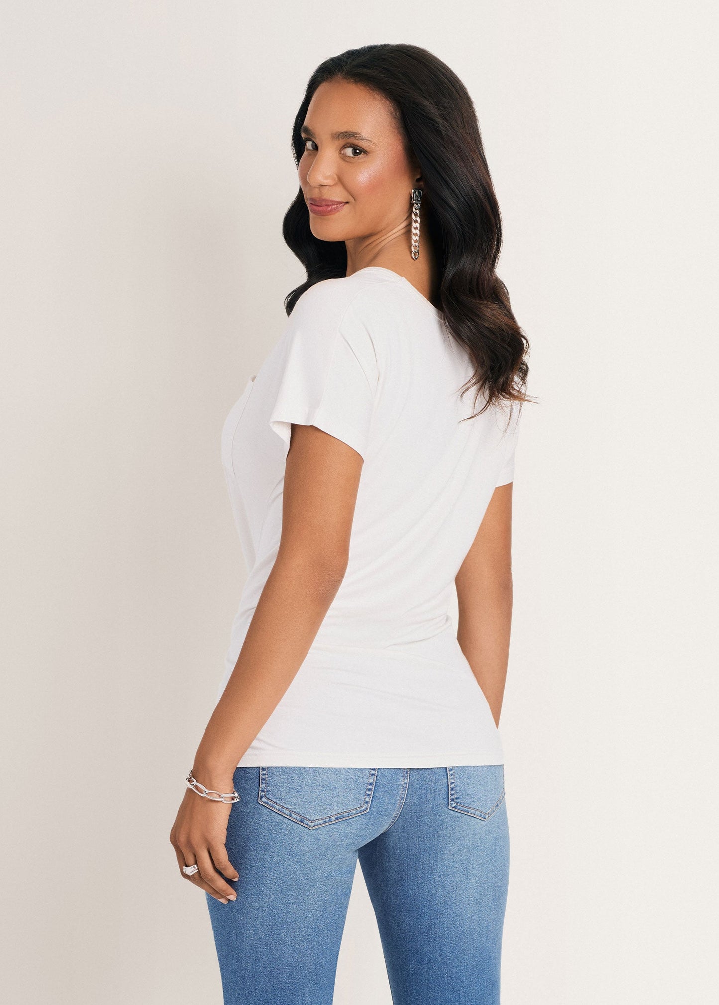 Twisted Knot Detail Tee Cloud Dancer | Venus Cost Saving