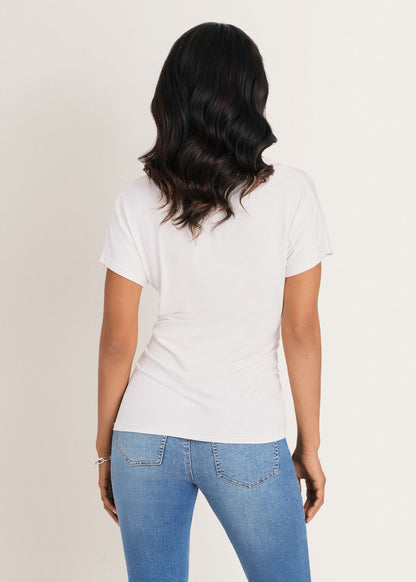 Twisted Knot Detail Tee Cloud Dancer | Venus Cost Saving