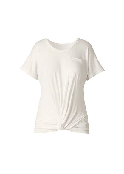 Twisted Knot Detail Tee Cloud Dancer | Venus Cost Saving