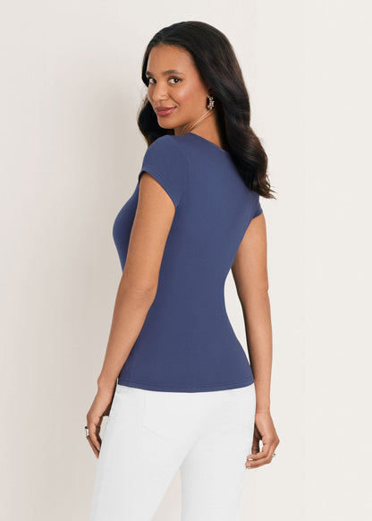 Square Neck Top Black Iris | Venus Affordable