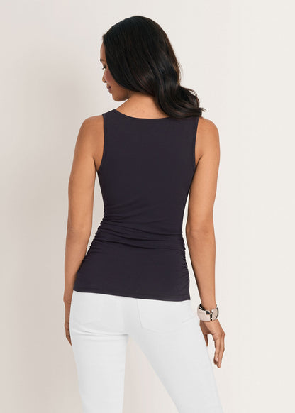 Square Neck Tank Top Jet Black | Venus Special Offer