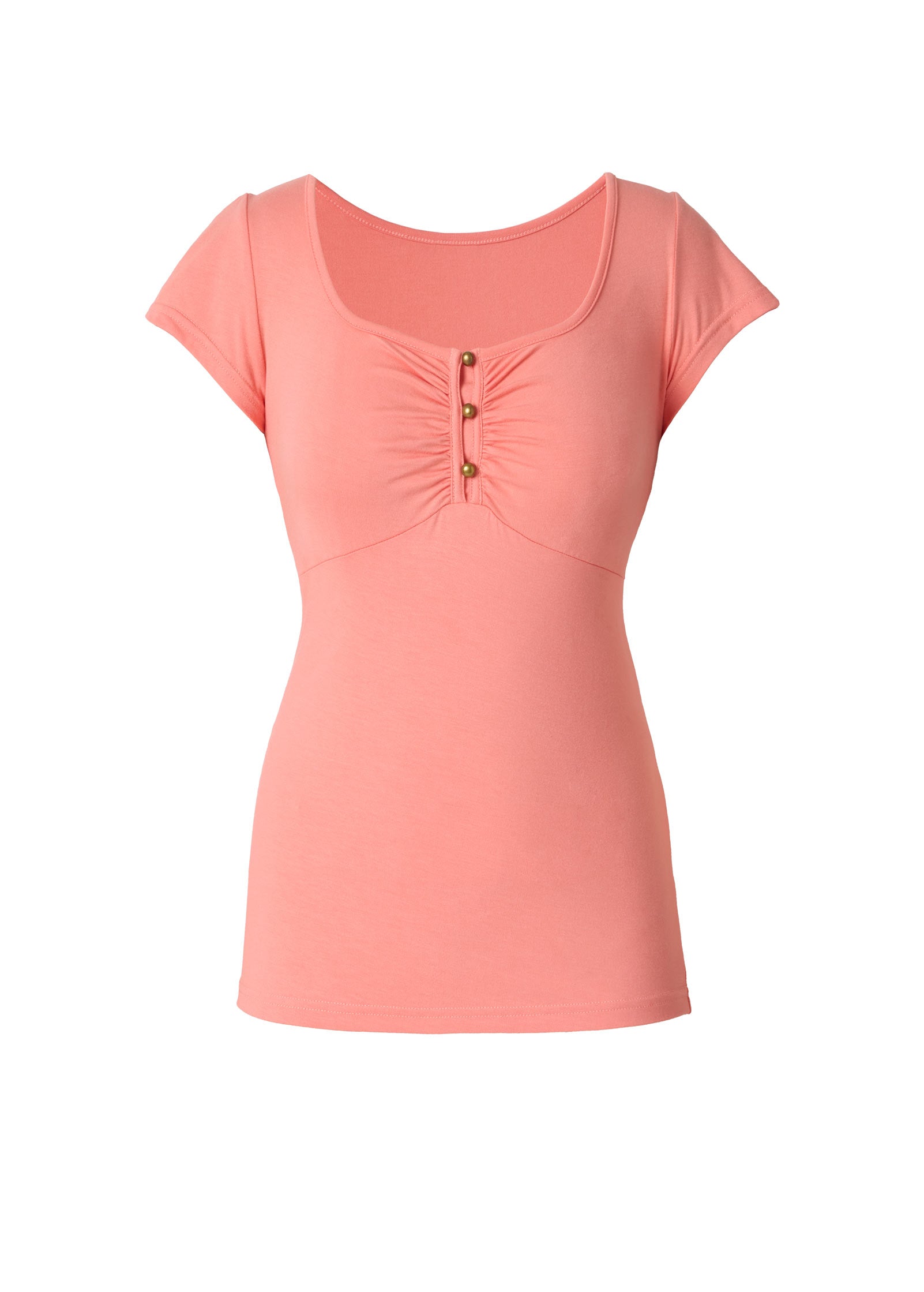 Square Neck Henley Burnt Coral | Venus Limited Edition