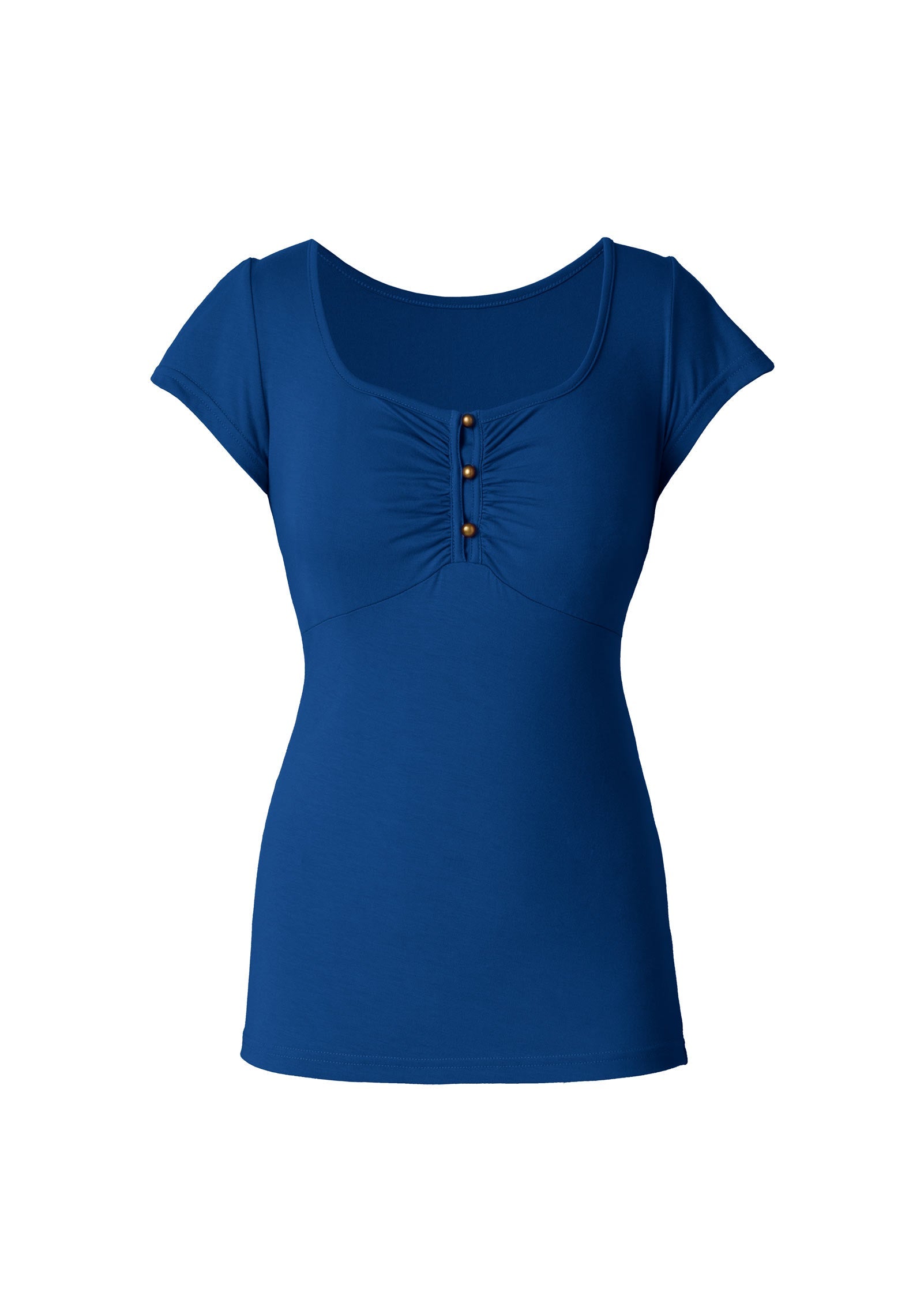 Square Neck Henley Navy Peony | Venus Sale