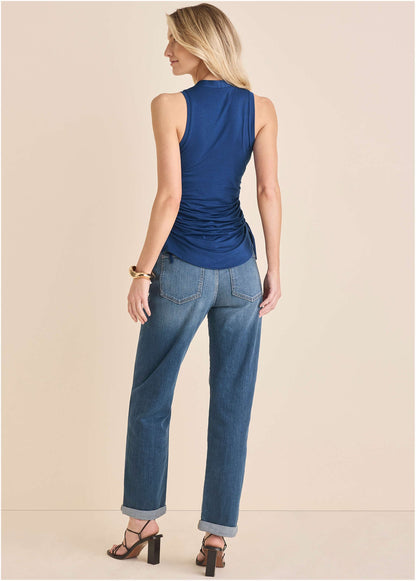 Button Front Tank Sodalite Blue | Venus Cost Saving