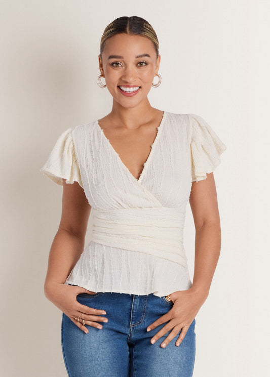 Vineyard Knit Gathered Top Cloud Dancer | Venus Special Offer