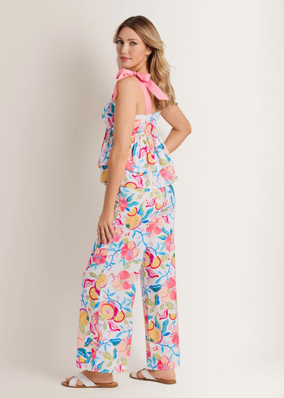 Tiered Ruffle Tank Soft Citrus Floral | Venus Popular Choice