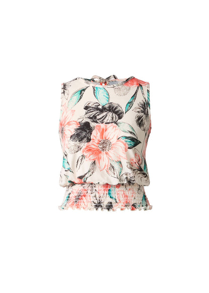 Smockd Blouson Tank Red Multi | Venus Customer Favorite