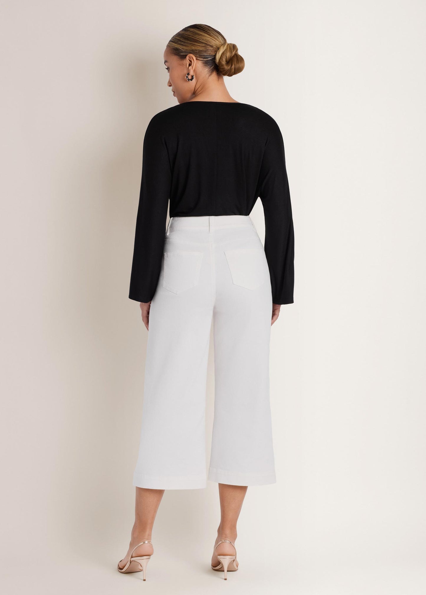 Banded Hem Top Jet Black | Venus Sale