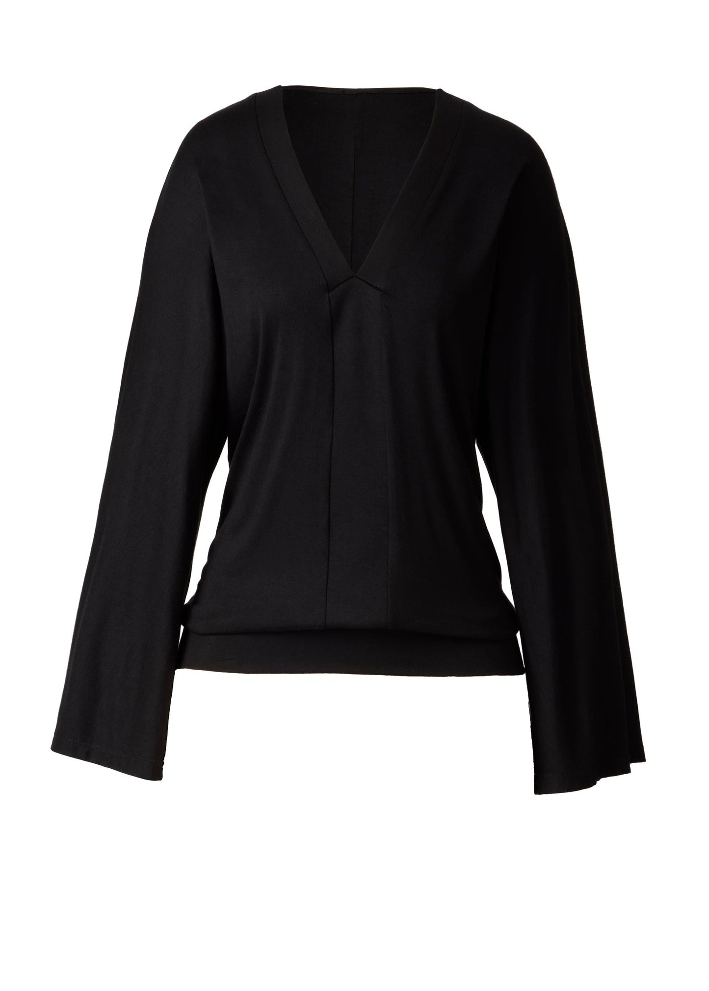 Banded Hem Top Jet Black | Venus Sale