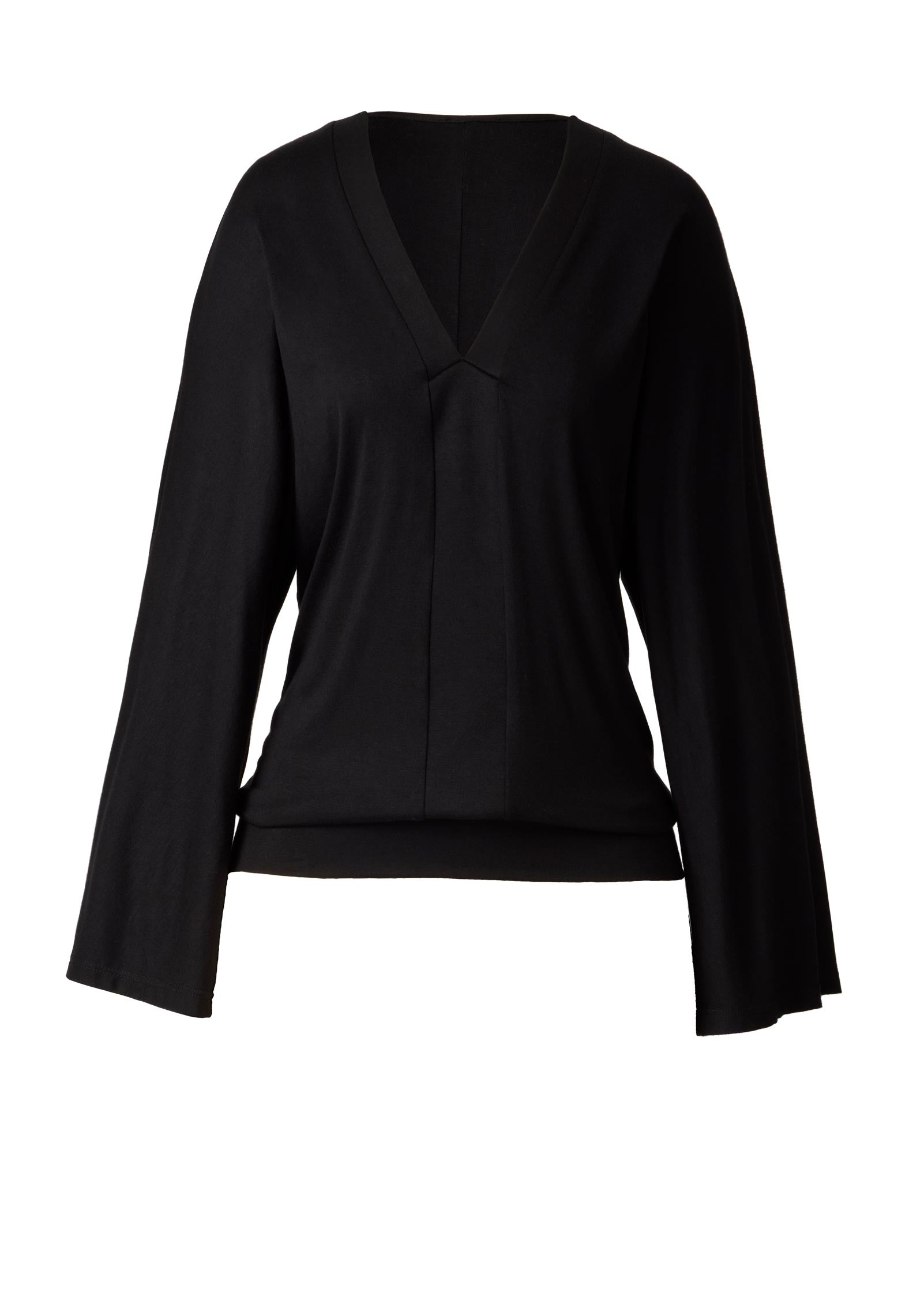 Banded Hem Top Jet Black | Venus Sale