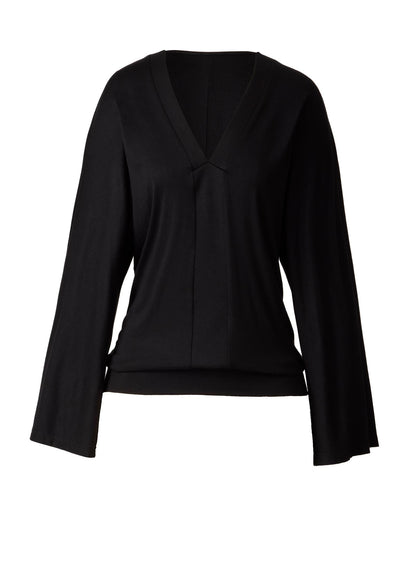 Banded Hem Top Jet Black | Venus Sale
