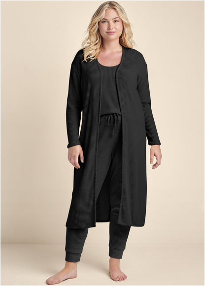 Cozy Waffle 3 Piece Set Jet Black | Venus Cost Saving