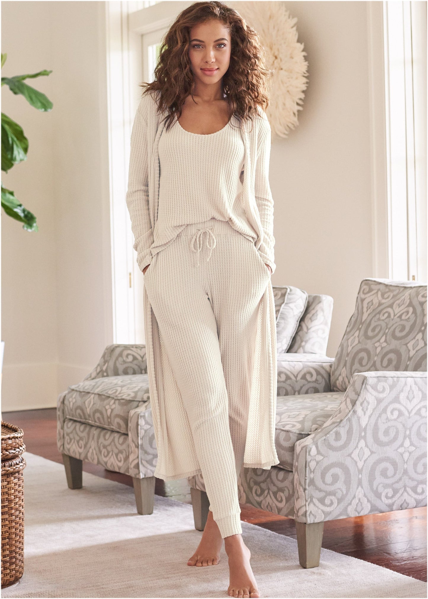 Cozy Waffle 3 Piece Set Oatmeal | Venus Value