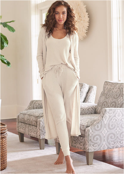 Cozy Waffle 3 Piece Set Oatmeal | Venus Value