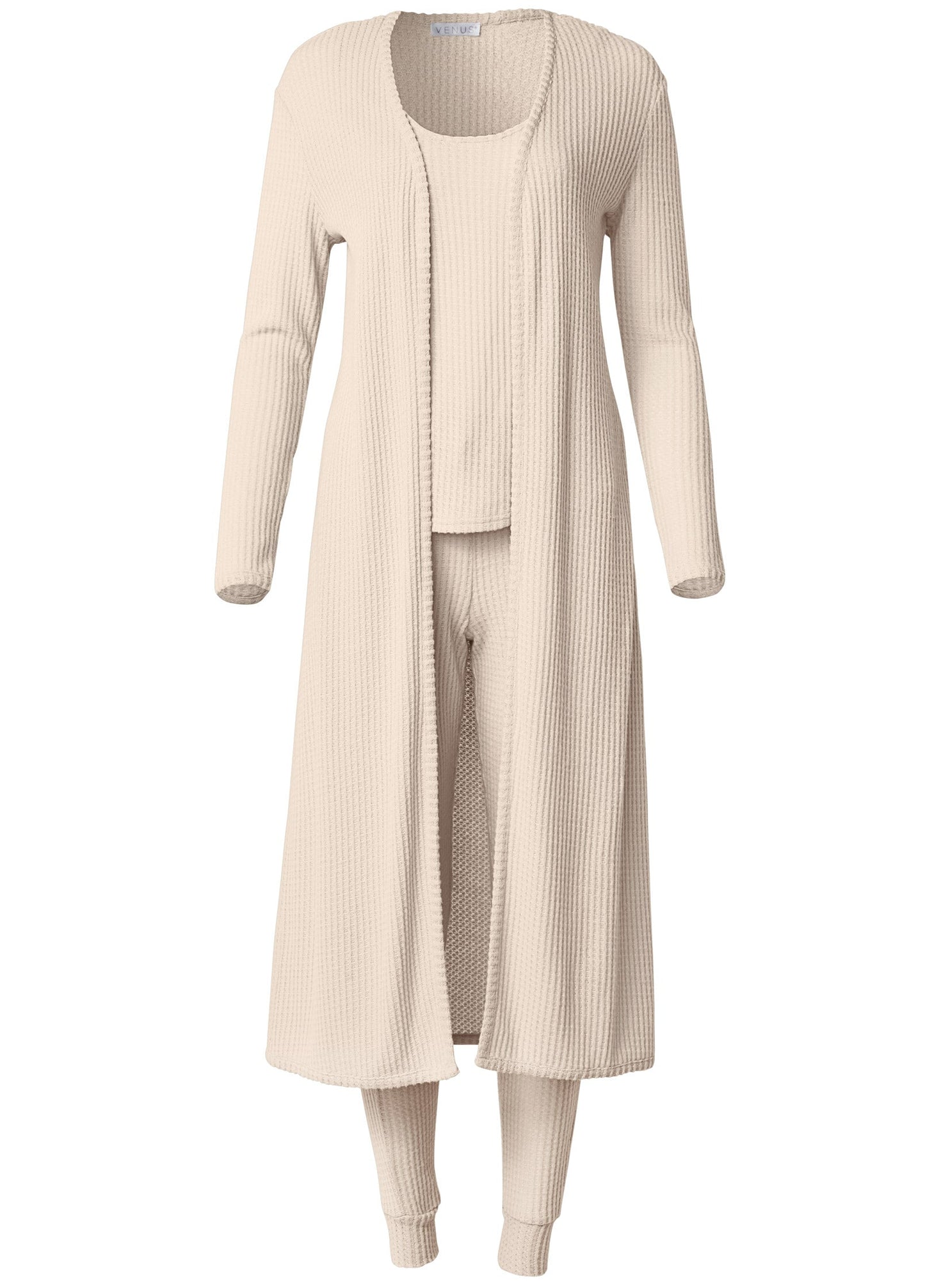 Cozy Waffle 3 Piece Set Oatmeal | Venus Value