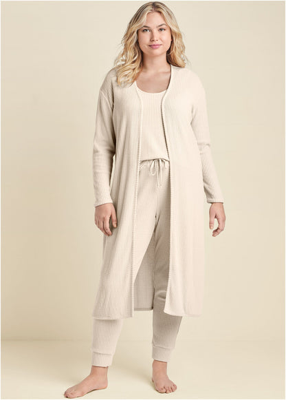 Cozy Waffle 3 Piece Set Oatmeal | Venus Value