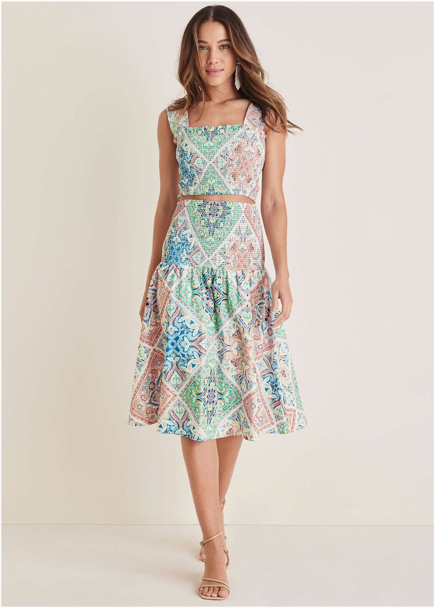 Smocked Two-Piece Set - Boho Tile | Venus Affordable