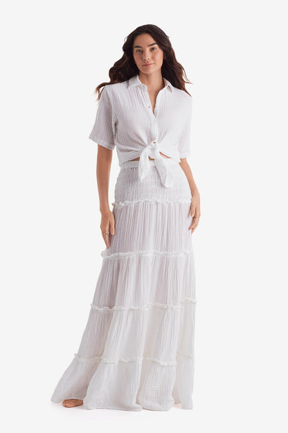 Mimi Flamingo Bliss Gauze Reef Convertible Skirt | Venus Featured