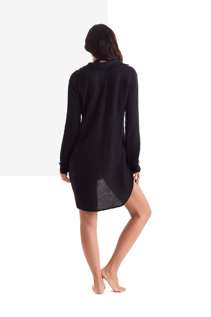Mimi Flamingo Bliss Gauze Laguna Fray Shirt | Venus Popular Choice