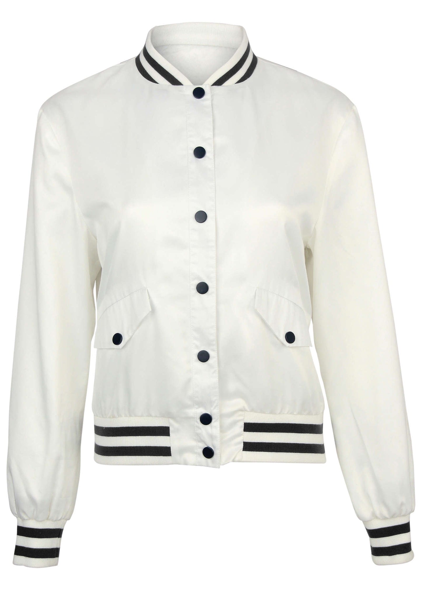 USA Matte Satin Bomber - Cloud Dancer | Venus Best Seller