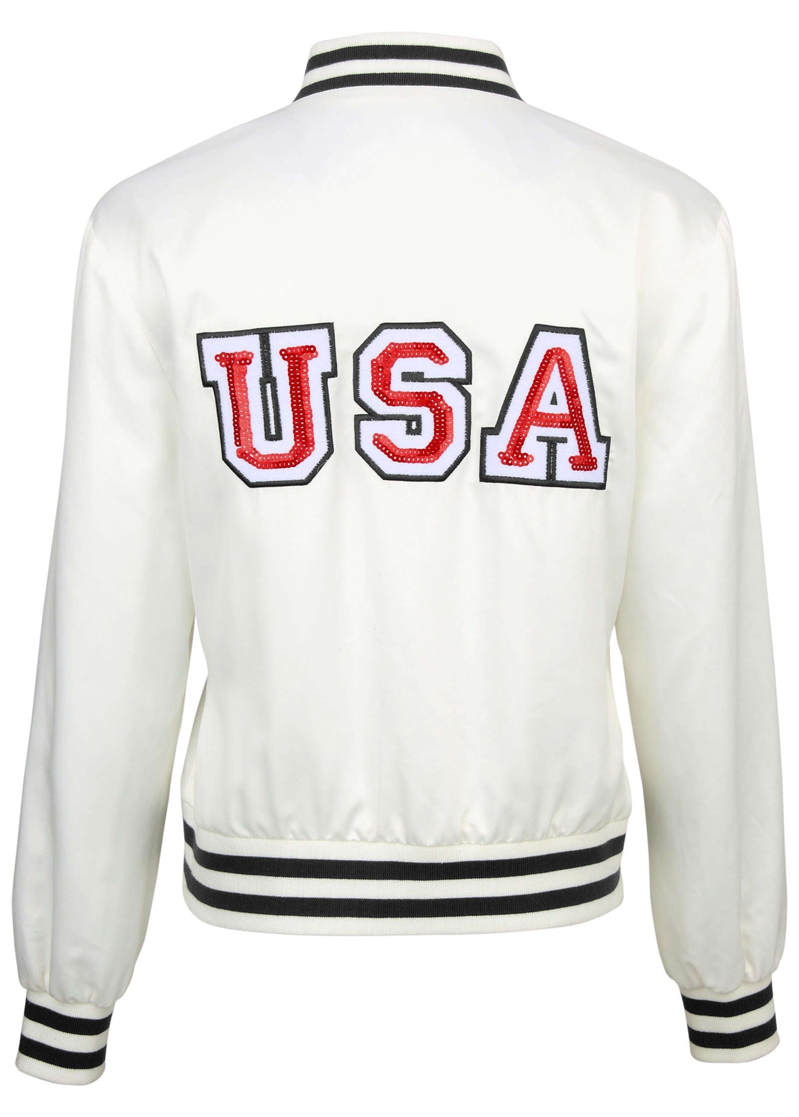 USA Matte Satin Bomber - Cloud Dancer | Venus Best Seller