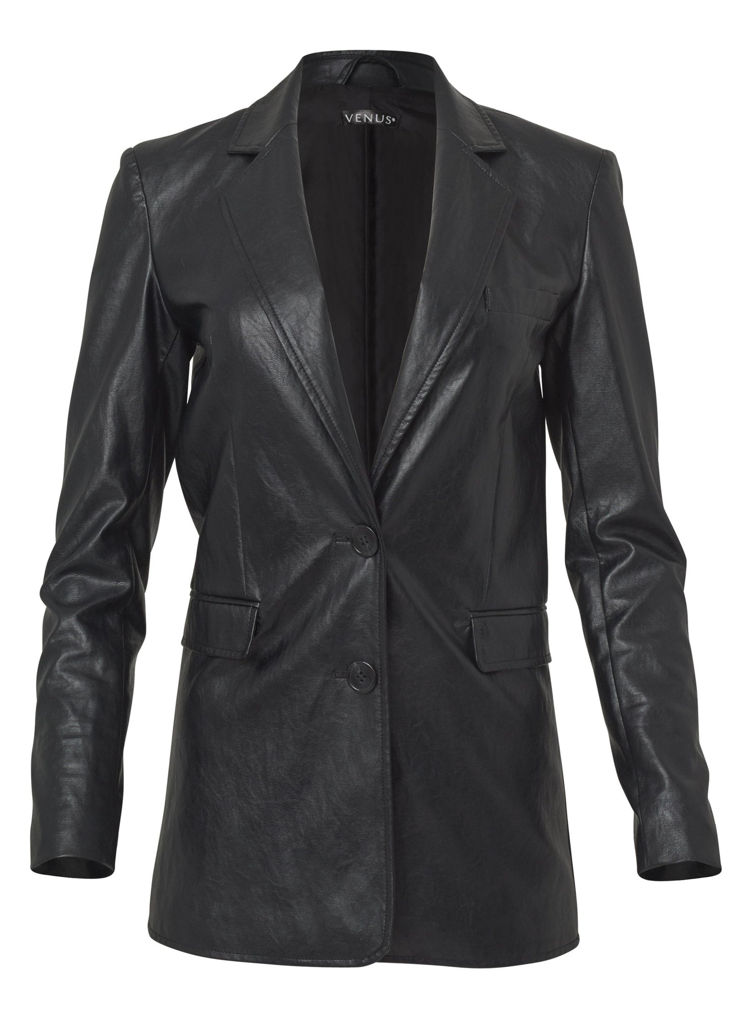 Faux-Leather Blazer - Jet Black | Venus Customer Favorite
