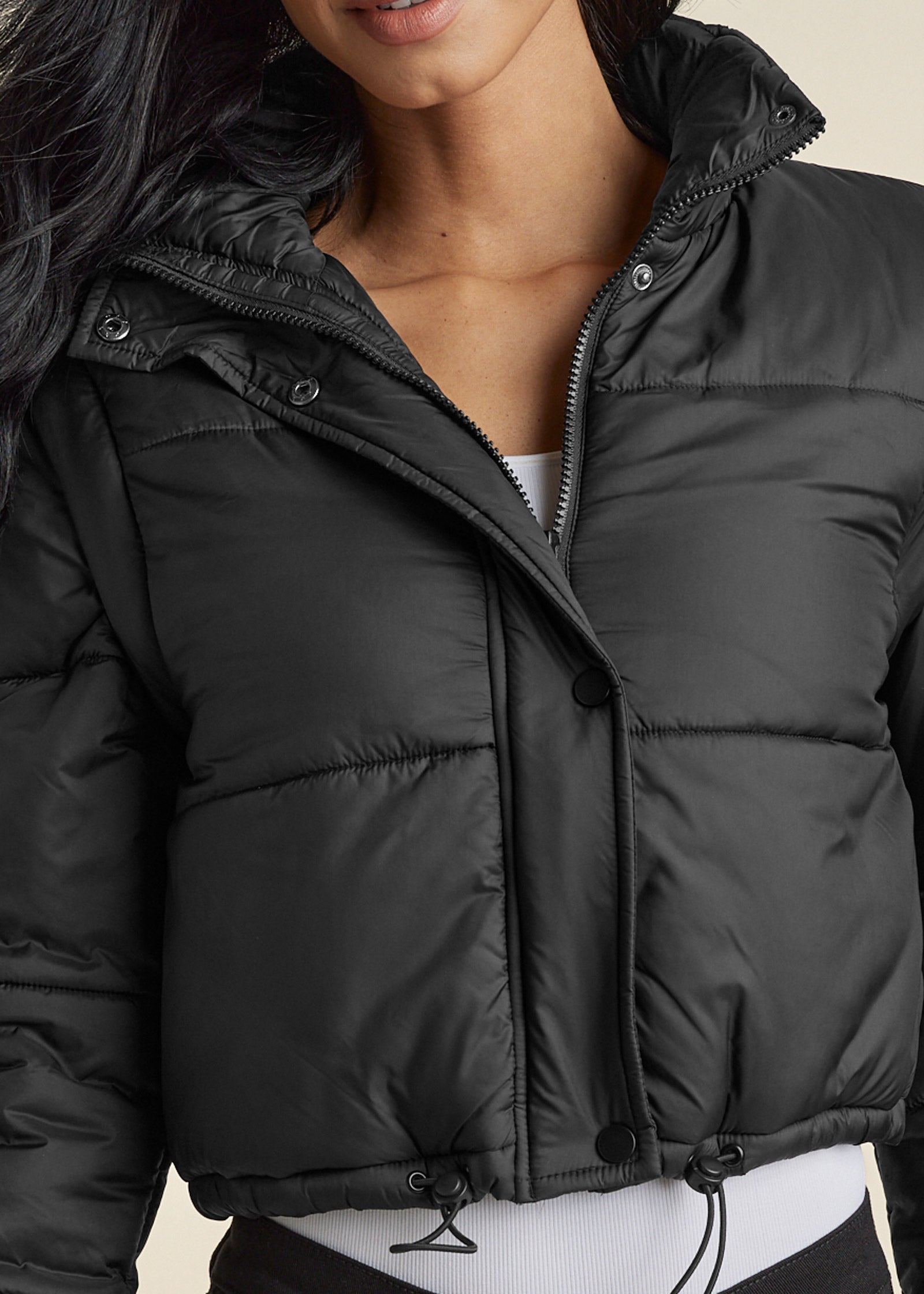 Convertible Puffer Coat - Black | Venus Sale