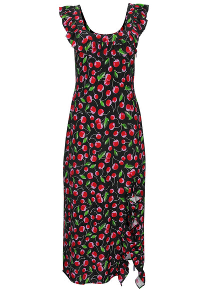 Ruffle Maxi Dress - Very Cherry | Venus Budget Friendly