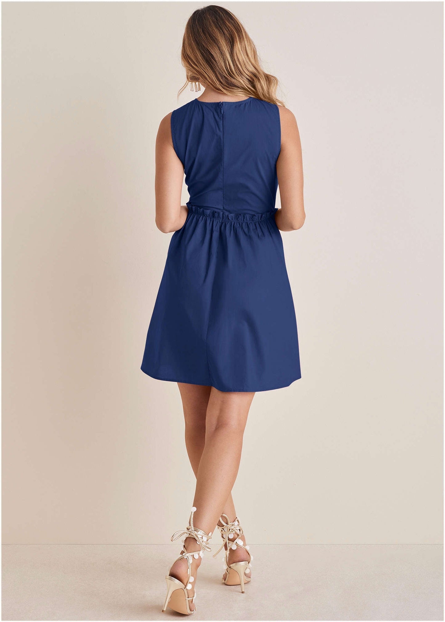 Ruched Sleeveless Mini - Dark Blue | Venus Best Seller