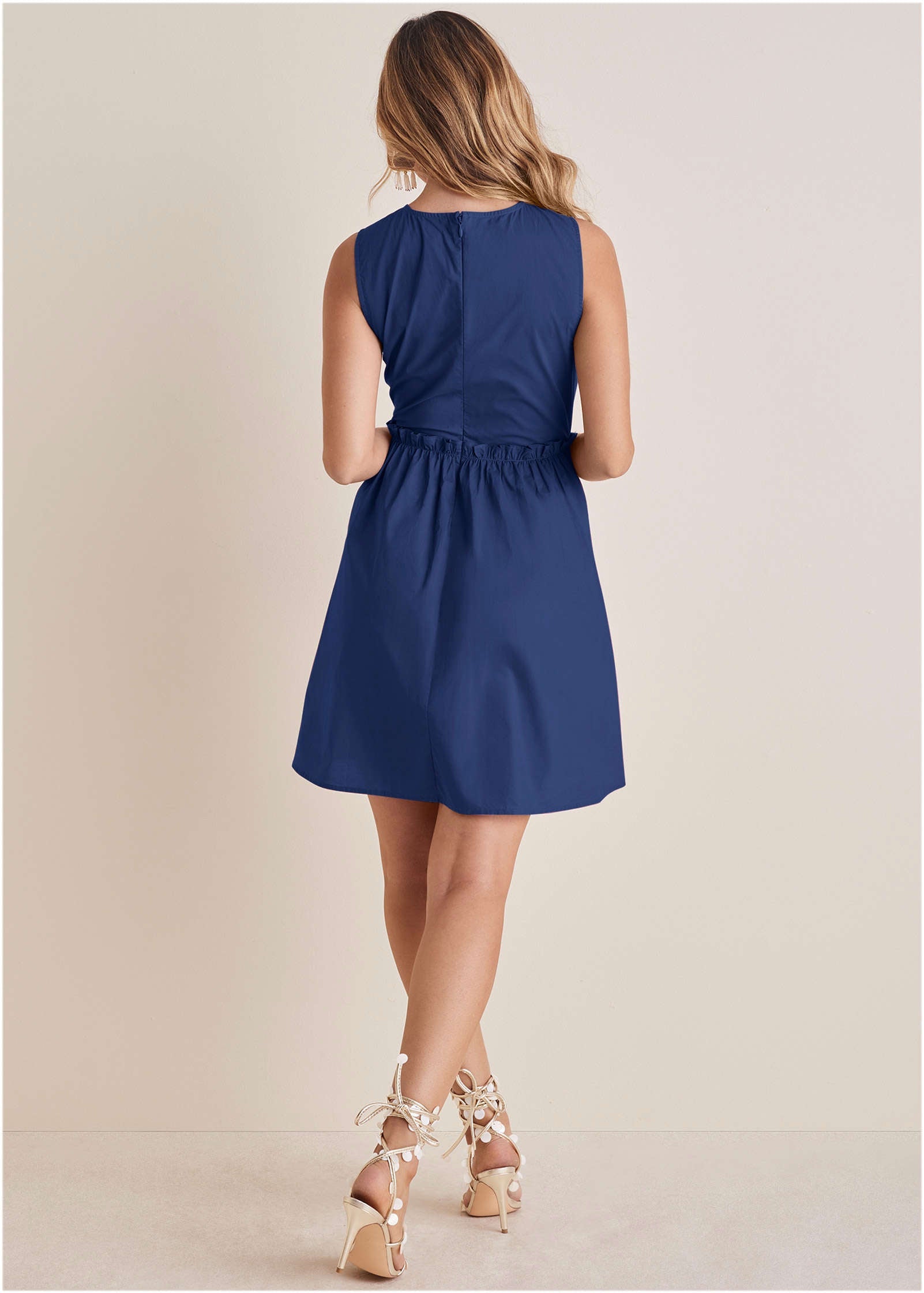 Ruched Sleeveless Mini - Dark Blue | Venus Best Seller