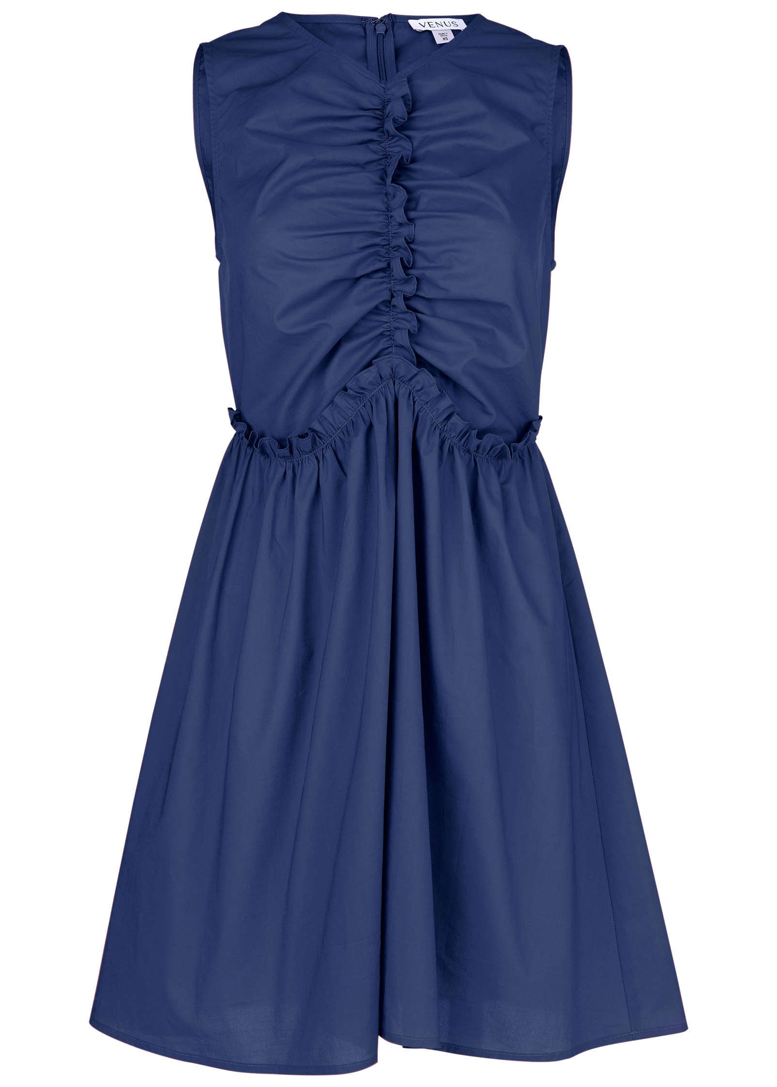Ruched Sleeveless Mini - Dark Blue | Venus Best Seller