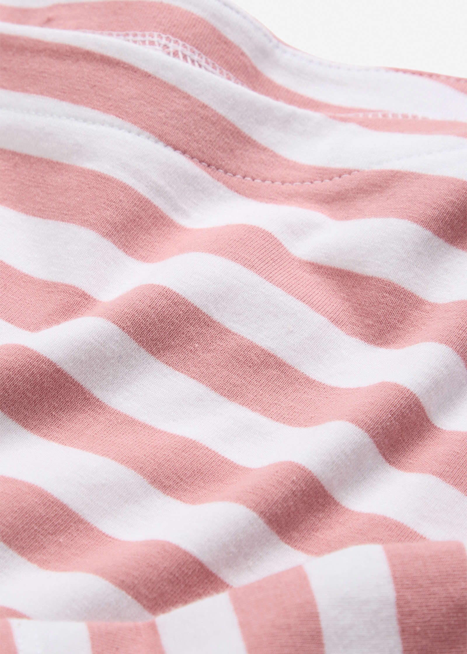 Boat Neck Striped Top - Pale Pink & White | Venus Cost Saving