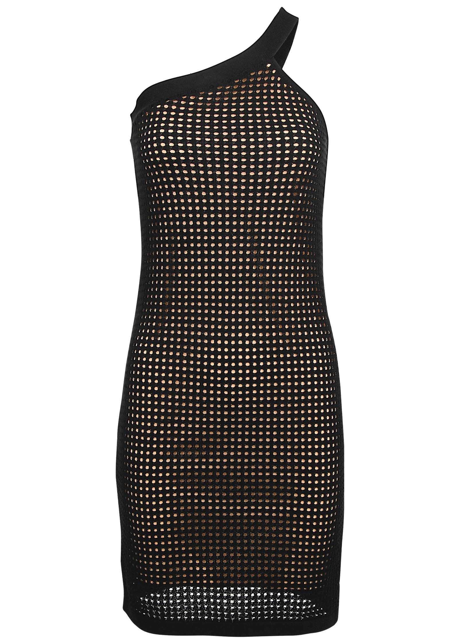 One Shoulder Sweater Dress - Jet Black | Venus Best Seller